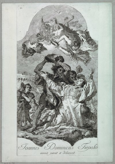 Martyr de Saint Étienne - after Giovanni Battista Tiepolo