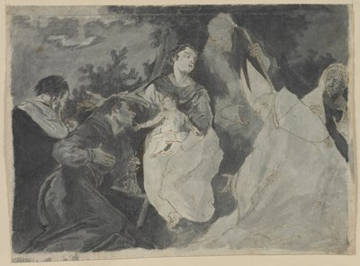 Madone et enfant avec des saints - after Giuseppe Bazzani