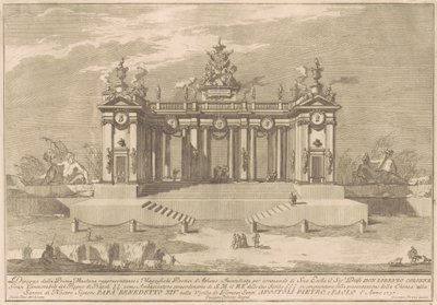 La Prima Macchina pour la Chinea de 1757 : La colonnade du Lycée athénien - after Giuseppe Palazzi Giuseppe Pozzi after Paolo Posi