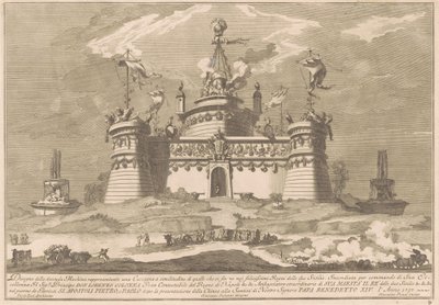 La Seconde Machine pour la Chinea de 1757 : La Forteresse de Cocagne - after Giuseppe Palazzi Giuseppe Pozzi after Paolo Posi