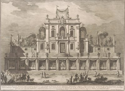 La Seconda Macchina pour la Chinea de 1762 : Un kiosque ou maison de plaisance de style ottoman - after Giuseppe Palazzi Giuseppe Vasi after Paolo Posi