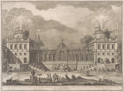 La Seconda Macchina pour la Chinea de 1763 : La récolte des raisins - after Giuseppe Palazzi Giuseppe Vasi after Paolo Posi