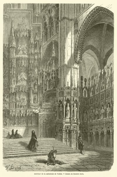 Intérieur de la cathédrale de Tolède - Gustave after Dore