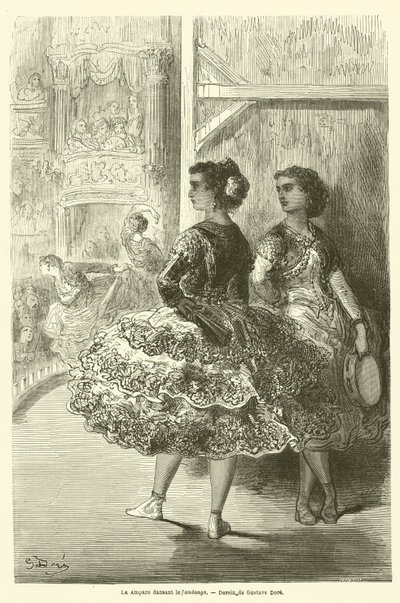 La Amparo dansant le fandango - Gustave after Dore