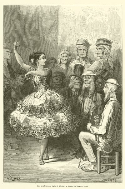 Une académie de danse, à Séville - Gustave after Dore