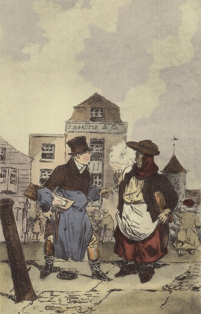 Bouchers - Marchands de poissons - after Henri Bonaventure Monnier