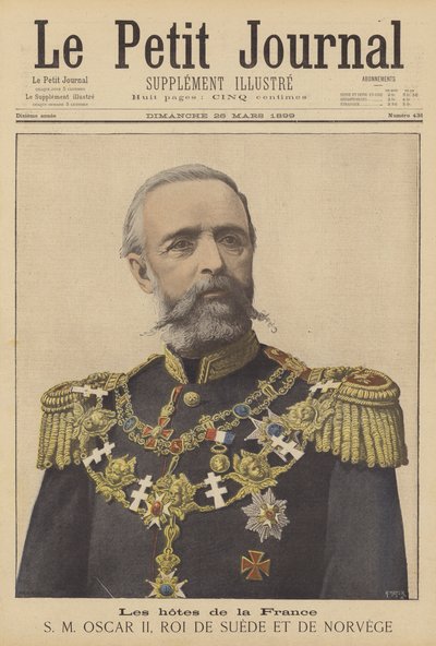 Invités de la France ; Oscar II, roi de Suède et de Norvège - after Henri Meyer