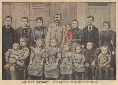 Lauréats du Prix Reverdy. La famille Vandenbrouch et leurs quatorze enfants - after Henri Meyer
