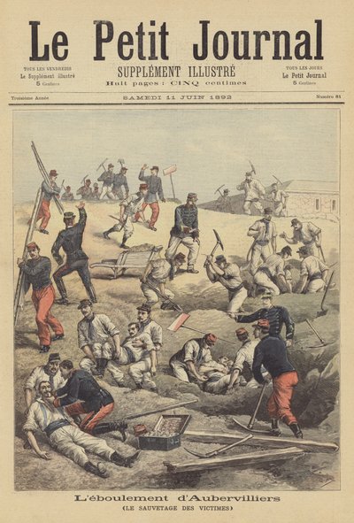 Sauvetage des victimes du glissement de terrain à Aubervilliers - after Henri Meyer