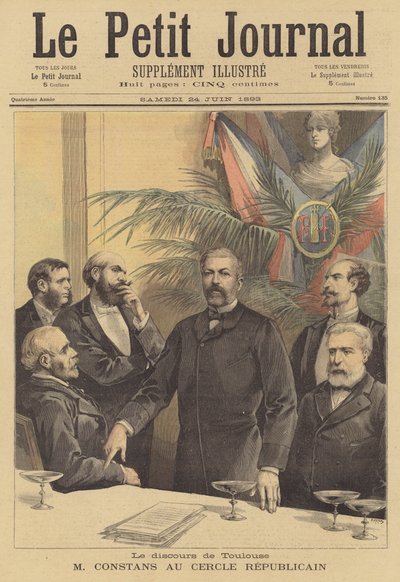 Discours de Jean Antoine Ernest Constans au Cercle Républicain à Toulouse - after Henri Meyer