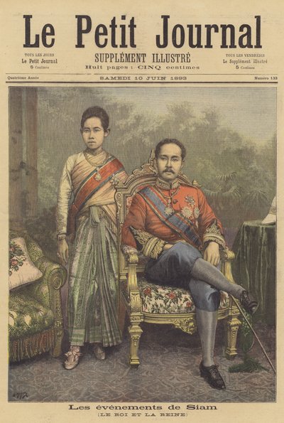 Le Roi et la Reine de Siam - after Henri Meyer