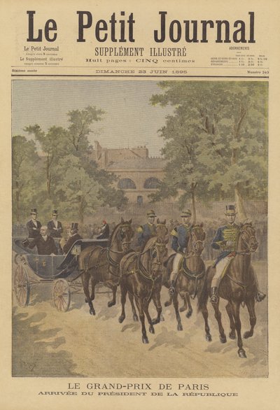 Le président de la France arrivant pour assister au Grand Prix de Paris - after Henri Meyer