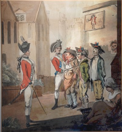 Armée britannique, groupe de recrutement britannique, 1780 - after Henry William Bunbury
