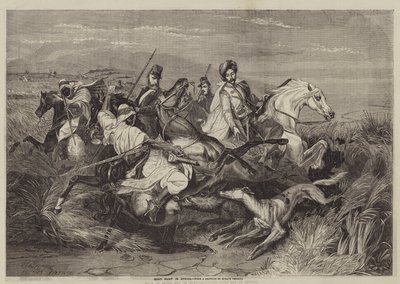 Chasse au sanglier en Afrique - after Horace Vernet