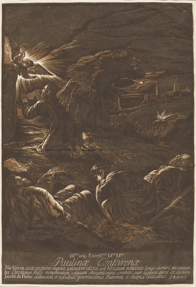 Christ au Mont des Oliviers - after Jacopo Bassano John Baptist Jackson