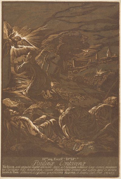 Le Christ au Mont des Oliviers - after Jacopo Bassano John Baptist Jackson