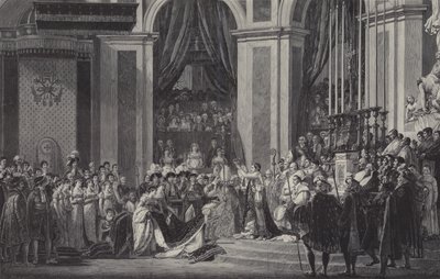 Le Couronnement de Napoléon comme Empereur des Français à Notre-Dame de Paris, 1804 - after Jacques Louis David