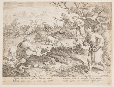 Chasser les Serpents - after Jan van der Straet, called Stradanus