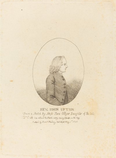 Révérend John Upton - after Jane Collyer