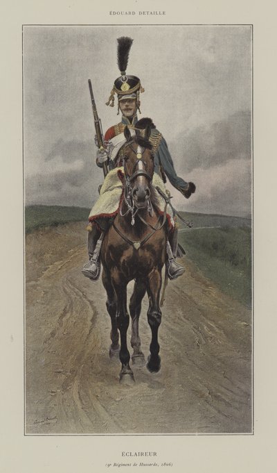 Éclaireur, 9e Régiment de Hussards, 1809 - after Jean Baptiste Edouard Detaille