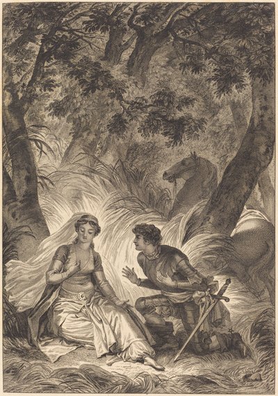 La fiancée du roi de Garbe : Le chevalier - after Jean Honoré Fragonard