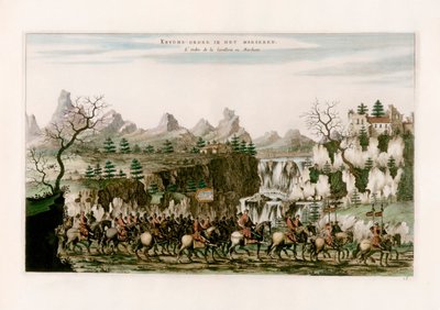 Cavalerie en marche - after Johannes Nieuhof