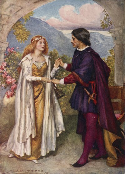 Hamlet et Ophélie - after John Henry Frederick Bacon