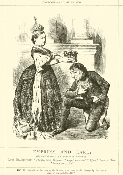 Impératrice et comte; ou, un bon tour en mérite un autre - after John Tenniel