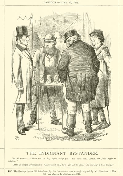 Le spectateur indigné - after John Tenniel