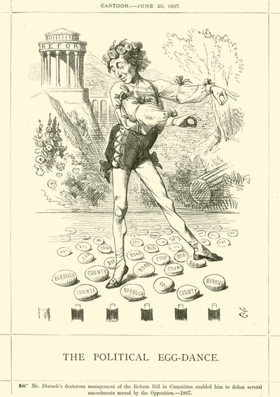 La danse des œufs politiques - after John Tenniel