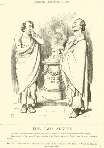 Les deux augures - after John Tenniel