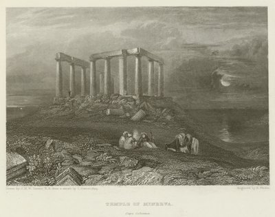Temple de Minerve, Cap Colonna - after Joseph Mallord William Turner