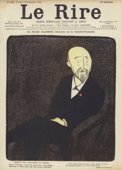 Jules Claretie, Directeur de la Comédie-Française, Illustration pour Le Rire - after Leonetto Cappiello