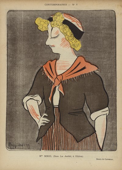 Mlle Sorel, Illustration pour Le Rire - after Leonetto Cappiello