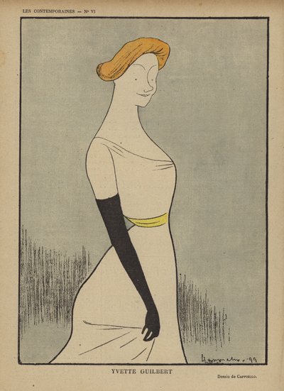 Yvette Guilbert, Illustration pour Le Rire - after Leonetto Cappiello