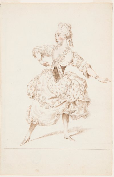 Une danseuse de ballet, Mademoiselle Marie Allard - after Louis Carrogis, called Carmontelle