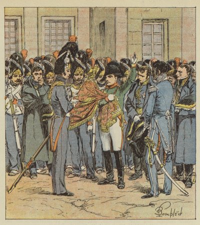 Adieux de Napoléon à sa Garde à Fontainebleau - after Louis Charles Bombled