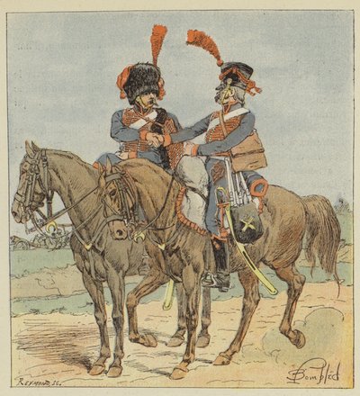 Artillerie à cheval de la garde et de la ligne - after Louis Charles Bombled