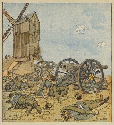 Batterie allemande démontée par les zéphyrs - after Louis Charles Bombled