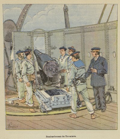 Bombardement de Tamatave - after Louis Charles Bombled
