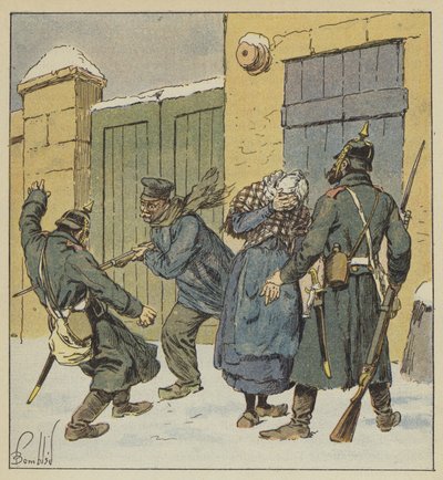 Brutalités prussiennes à Beaugency - after Louis Charles Bombled