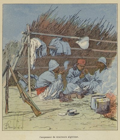 Campement de tirailleurs algériens - after Louis Charles Bombled