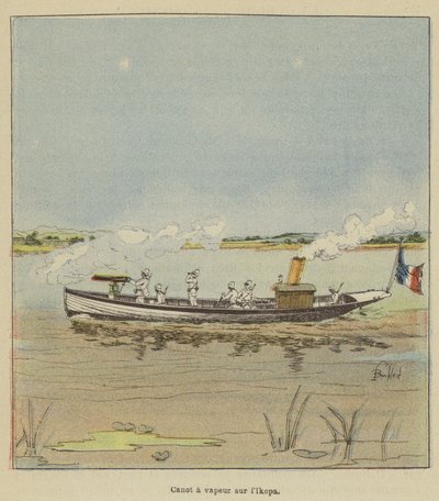 Canot à vapeur sur l