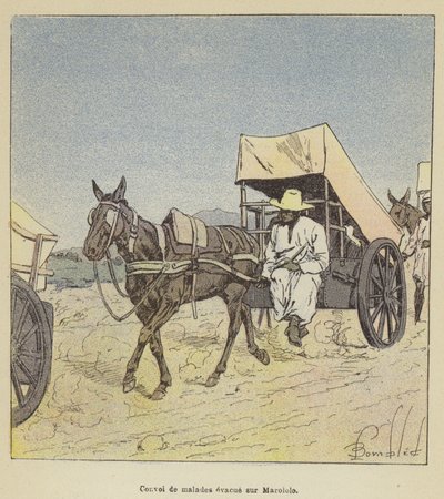 Convoi de malades évacué sur Marololo - after Louis Charles Bombled