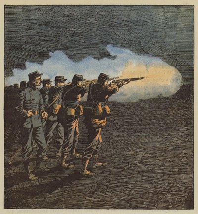 Coup de main du capitaine Chabrillat à Santilly - after Louis Charles Bombled