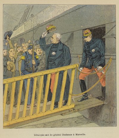 Débarquement du général Duchesne à Marseille - after Louis Charles Bombled