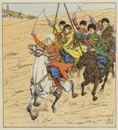 Femmes cosaques volontaires - after Louis Charles Bombled