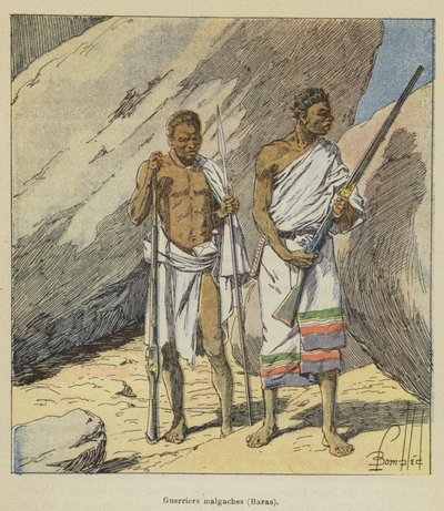 Guerriers malgaches, Baras - after Louis Charles Bombled