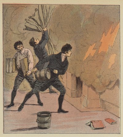 Incendie à Longwood - after Louis Charles Bombled