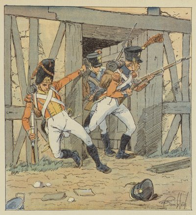 Infanterie suisse, Grenadier du 1er régiment, Fusilier du 2e et 3e régiment - after Louis Charles Bombled